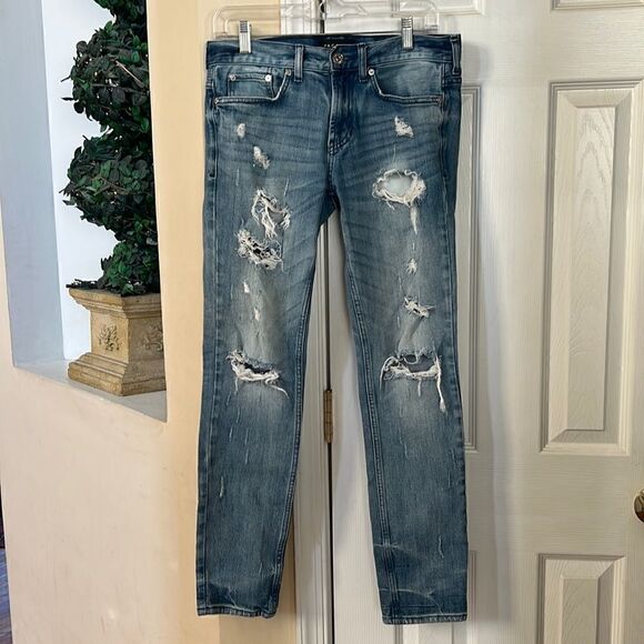 PacSun Los Angeles skinny jeans women’s 29 x 30 destroyed distressed - Picture 2 of 11